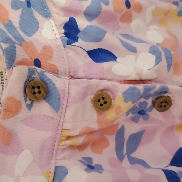 Carter's Baby Girl Spaghetti Strap Floral Print Shirt Size 6 Months 100% Cotton - Picture 3 of 6